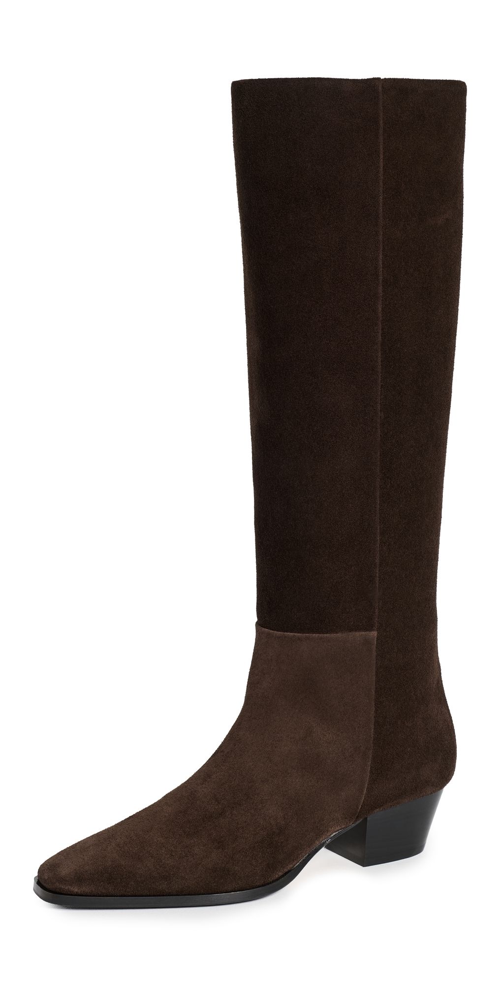 AEYDE Medea Suede Knee-High Boots Moka 37
