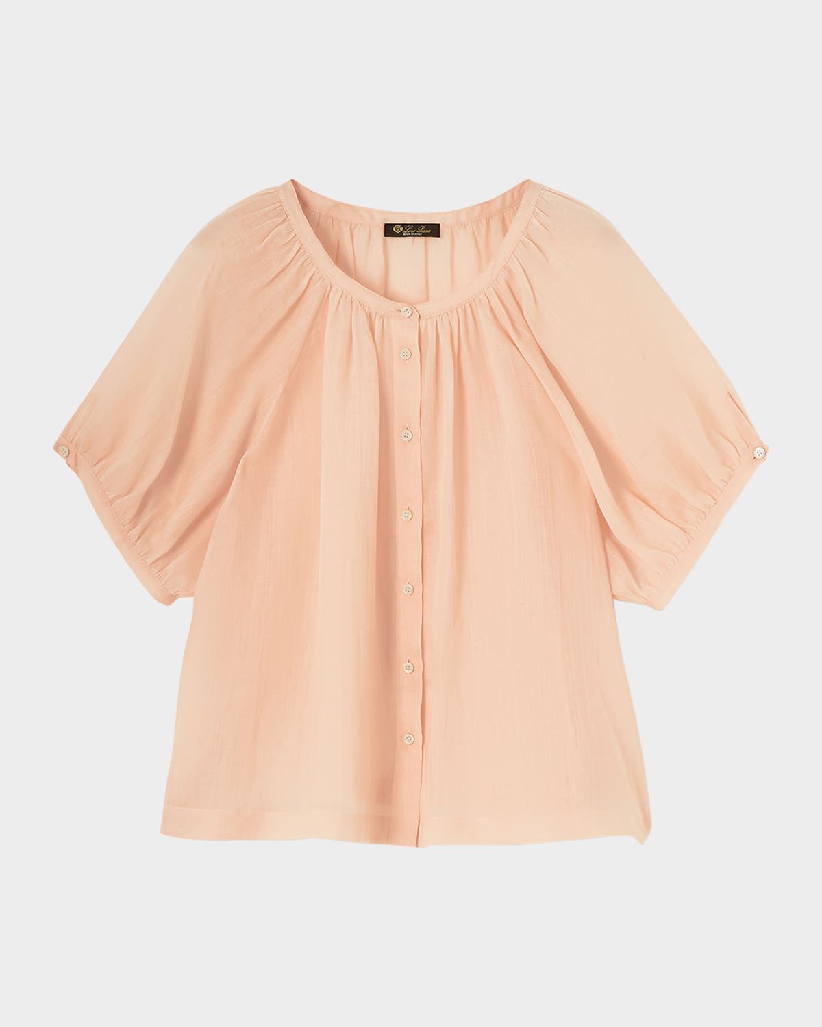 Gritt Ramie Voile Short-Sleeve Shirt