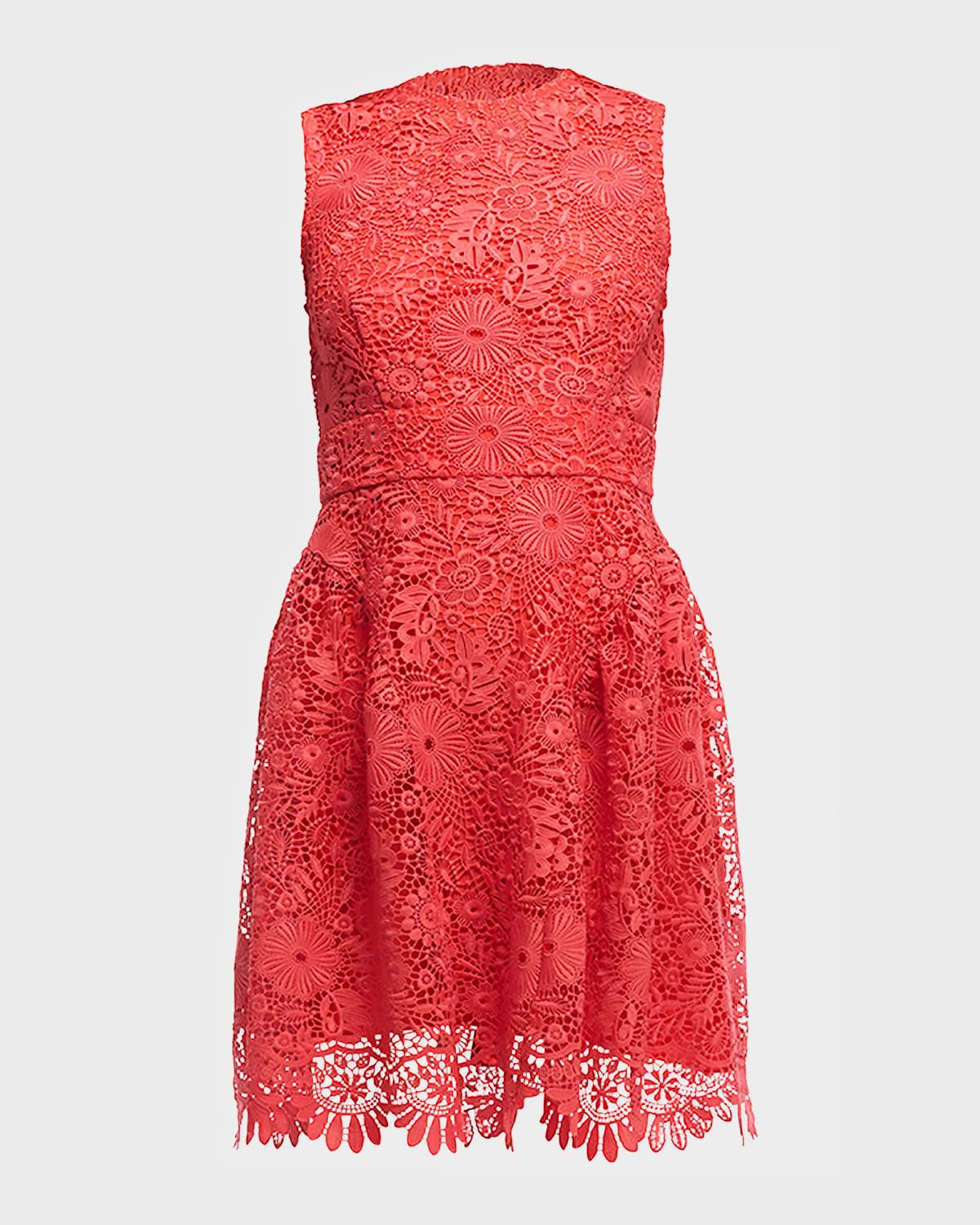 Ivy Mini Lace Fit-and-Flare Dress