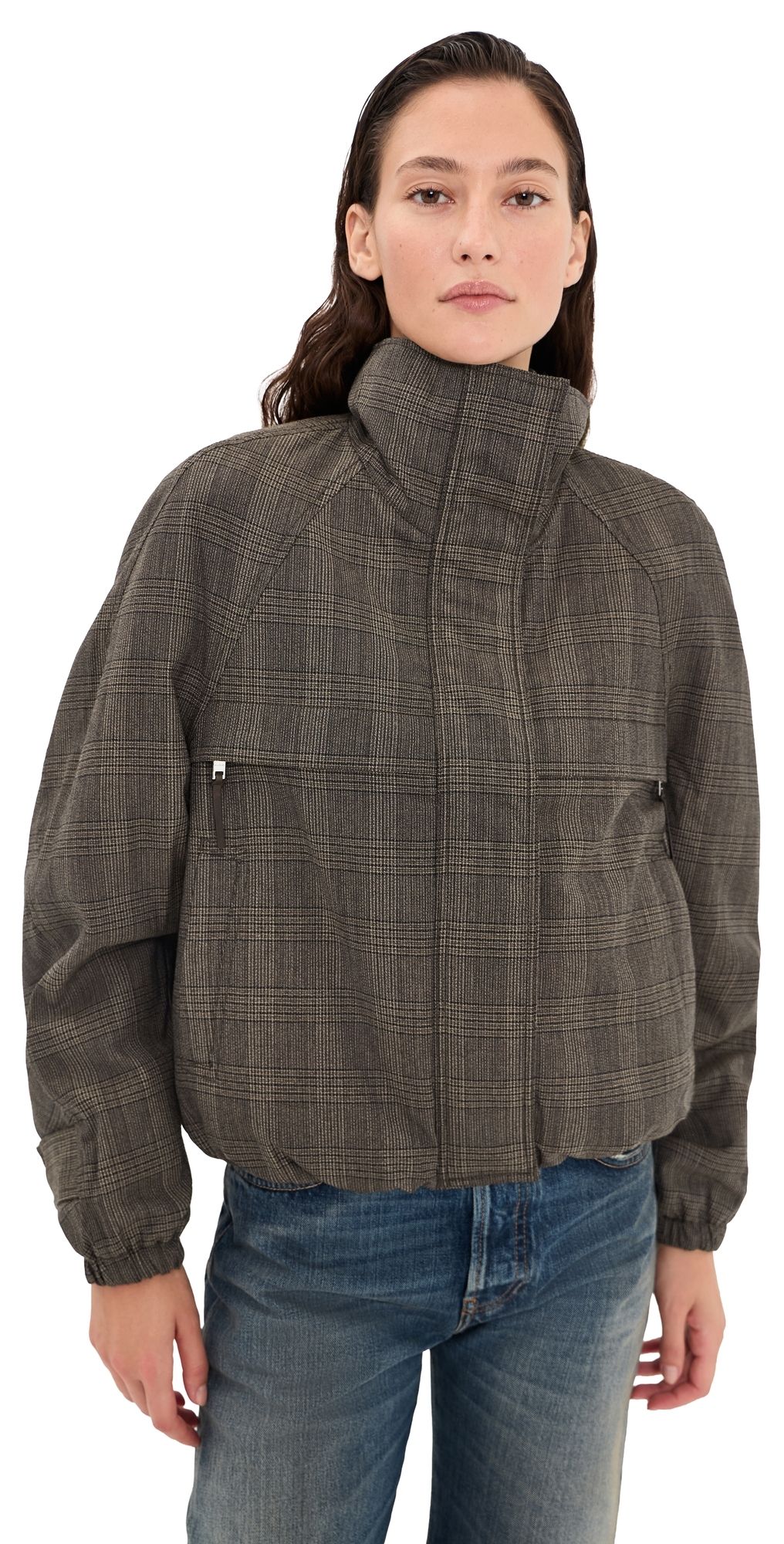 Acne Studios Wool Bomber Jacket Brown/Black 38