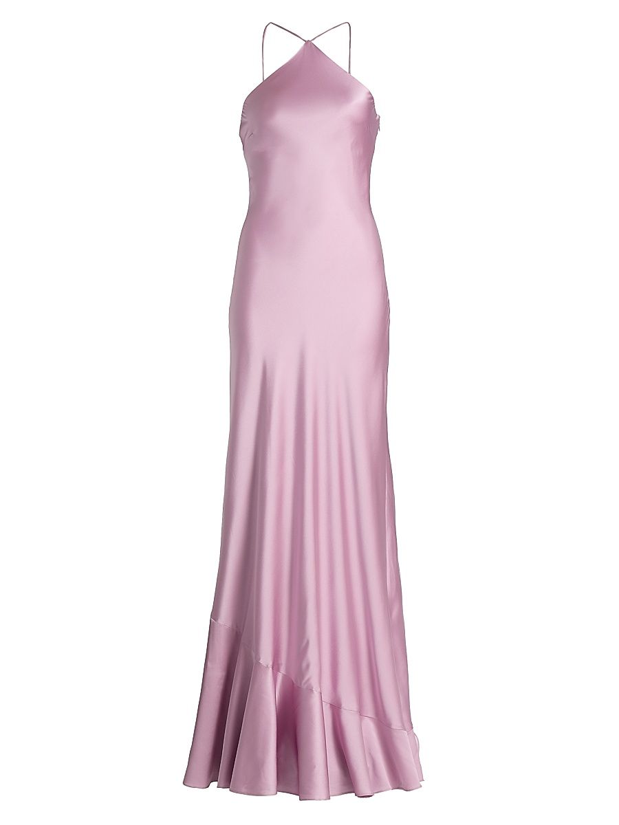 Women's Camila Beaded Petal-Detail Maxi Dress - Lumen Lavender - Size 12