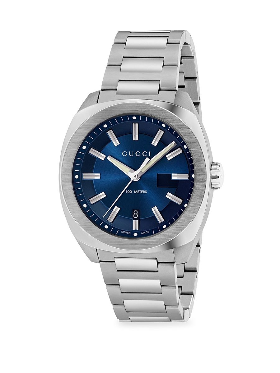 Men's Stainless Steel Bracelet Watch - Blue