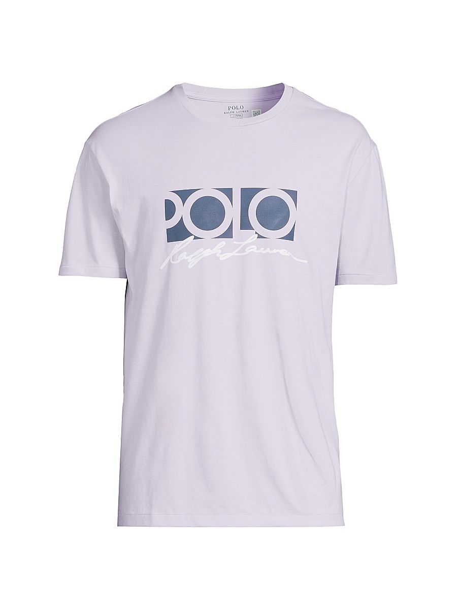 Men's Logo Cotton T-Shirt - Floral Purple - Size XXL