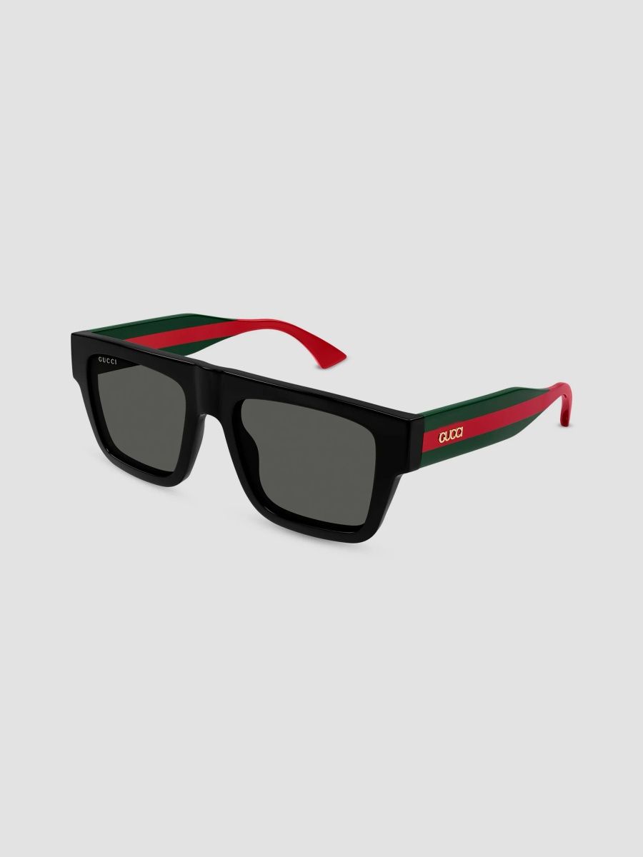 Gucci Men's 53MM Squared Sunglasses - Red Green Black