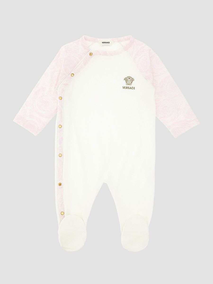 Baby Girl's Printed Medusa Footie - White - Size 6 Months