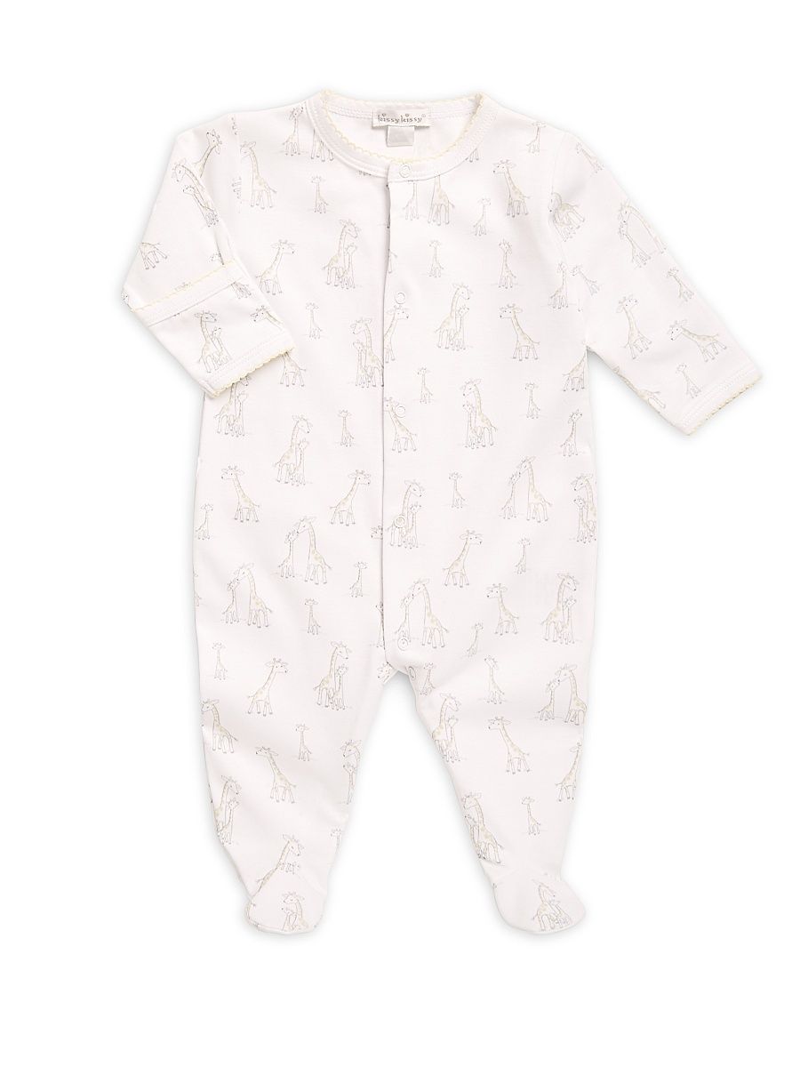 Baby's Giraffe Generations Printed Footie - Grey Multi - Size 6 Months