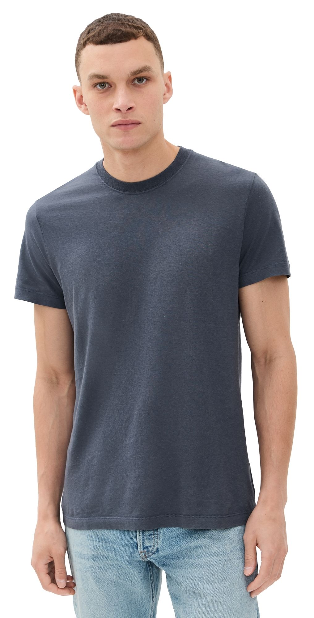 Taylor Stitch Cotton Hemp Crewneck Tee Navy 42