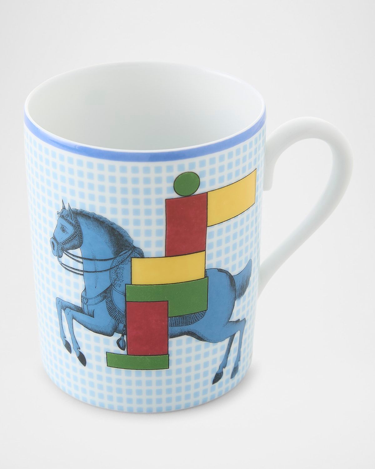 Cavalier en Formes N1 Bleu Mug, 9 oz.