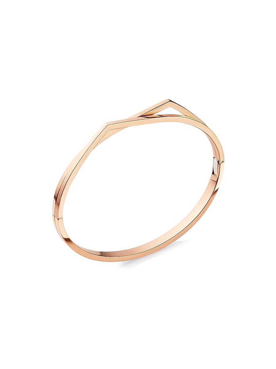 Women's Antifer 18K Rose Gold Bangle Bracelet - Pink Gold - Size Medium