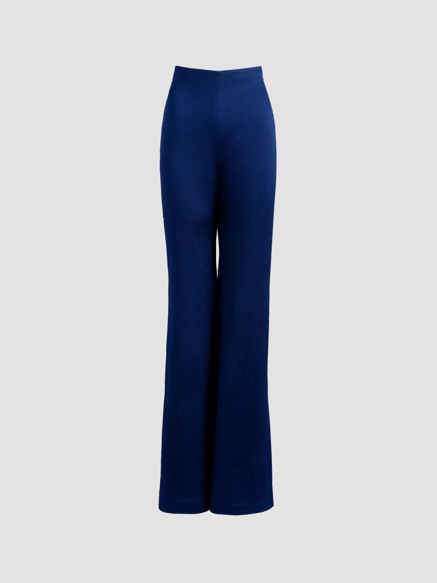 Silvia Tcherassi Women's Palermo Flare Mid-Rise Pants - Navy - Size XS