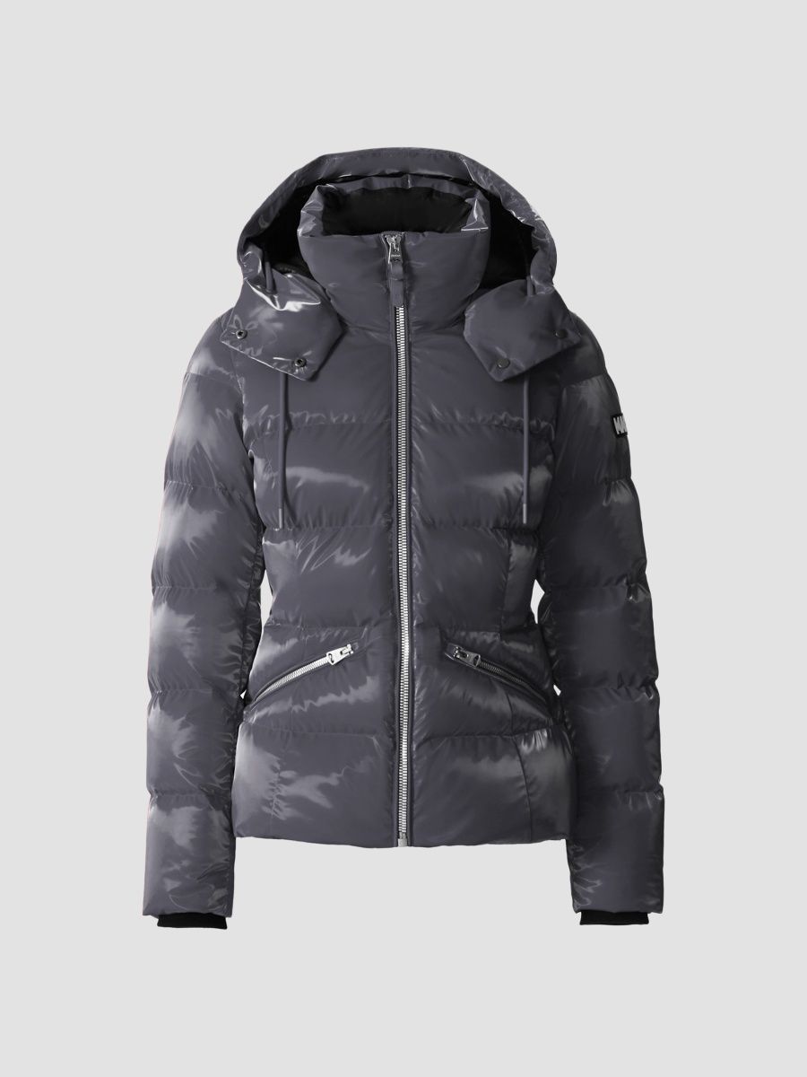 Mackage Women's Madalyn High-Gloss Down Jacket - Carbon - Size XL