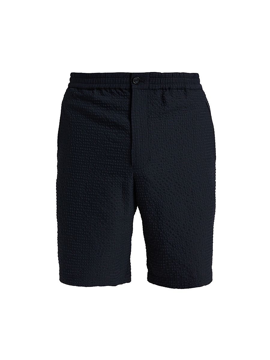 Men's Textured Tech Seersucker Shorts - Dark Navy - Size 42