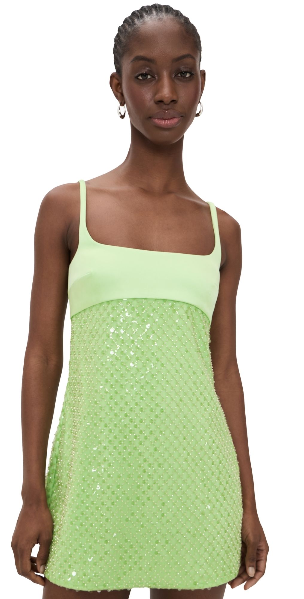 Retrofête Monyca Sequin Dress Pistachio S