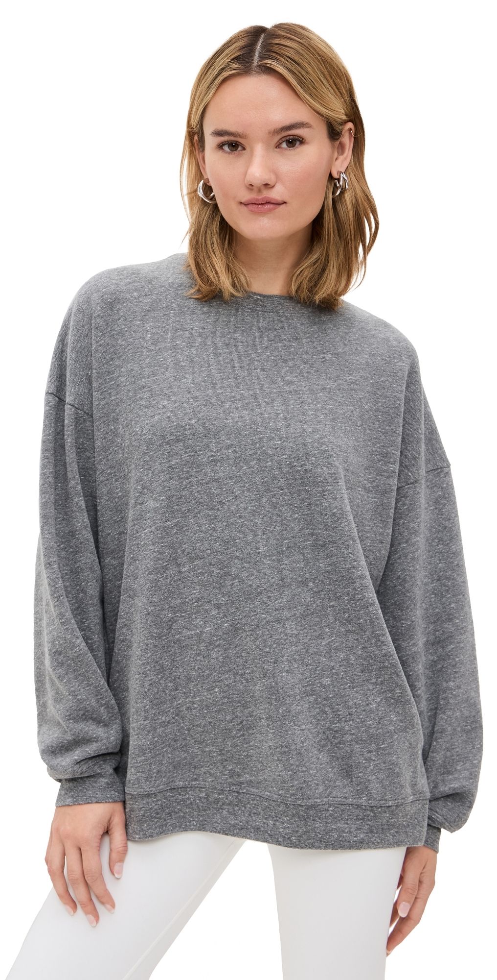 Year of Ours Crew Sweatshirt Heathered Grey M