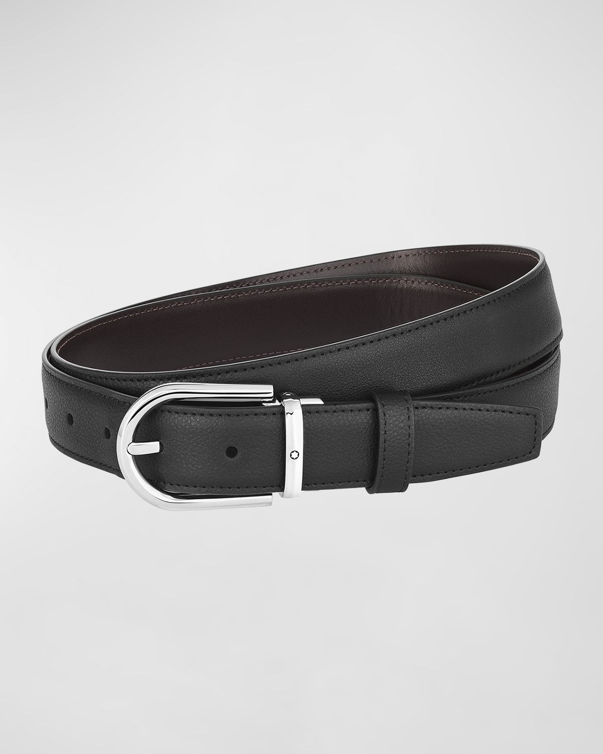 Men & apos;s Reversible Leather Buckle Belt