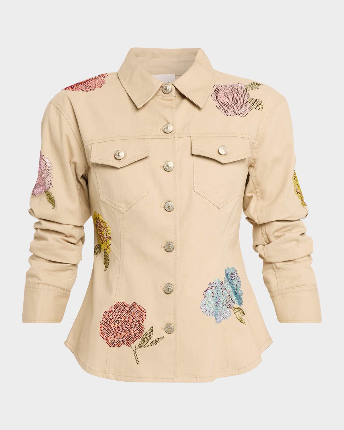 Denim Heatset Roses Shirt