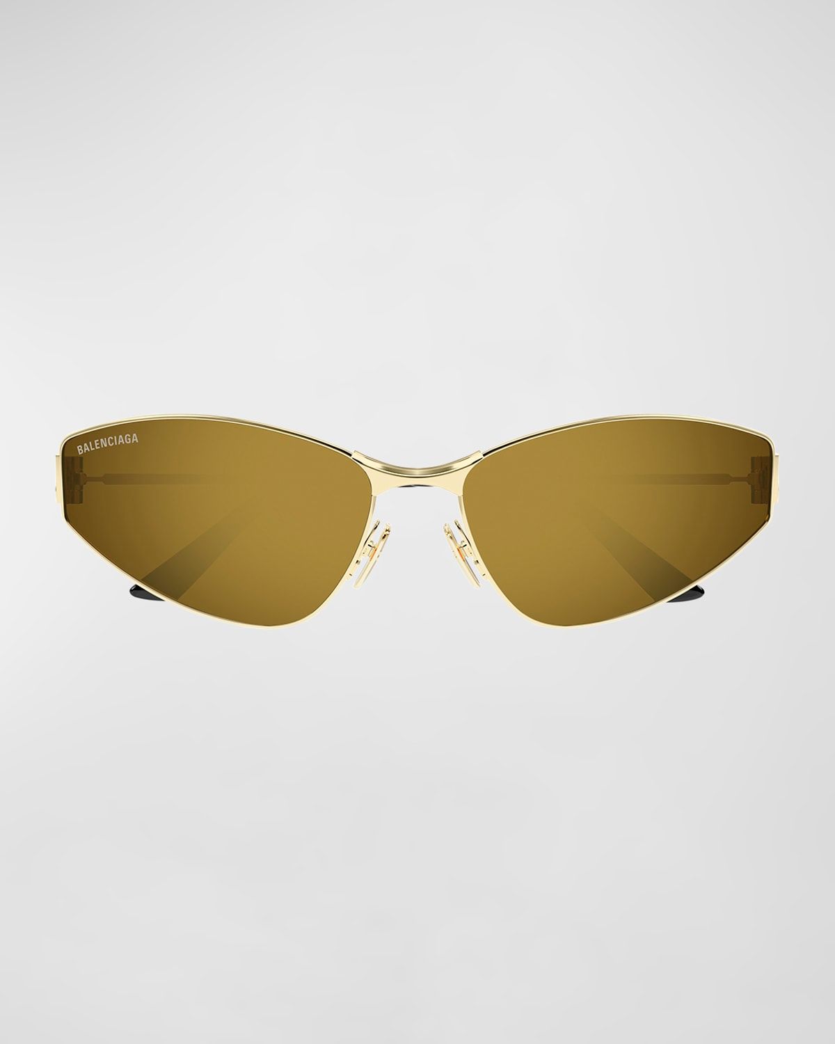 Mirrored Metal Cat-Eye Sunglasses