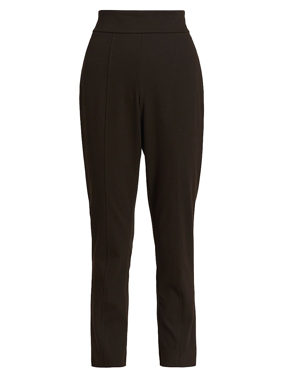 Women's COLLECTION Knit Straight-Leg Cropped Pants - Java - Size 12