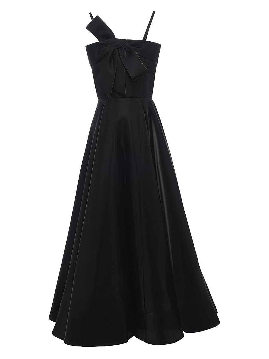 Little Girl's & Girl's Elara Bow Gown - Black - Size 13
