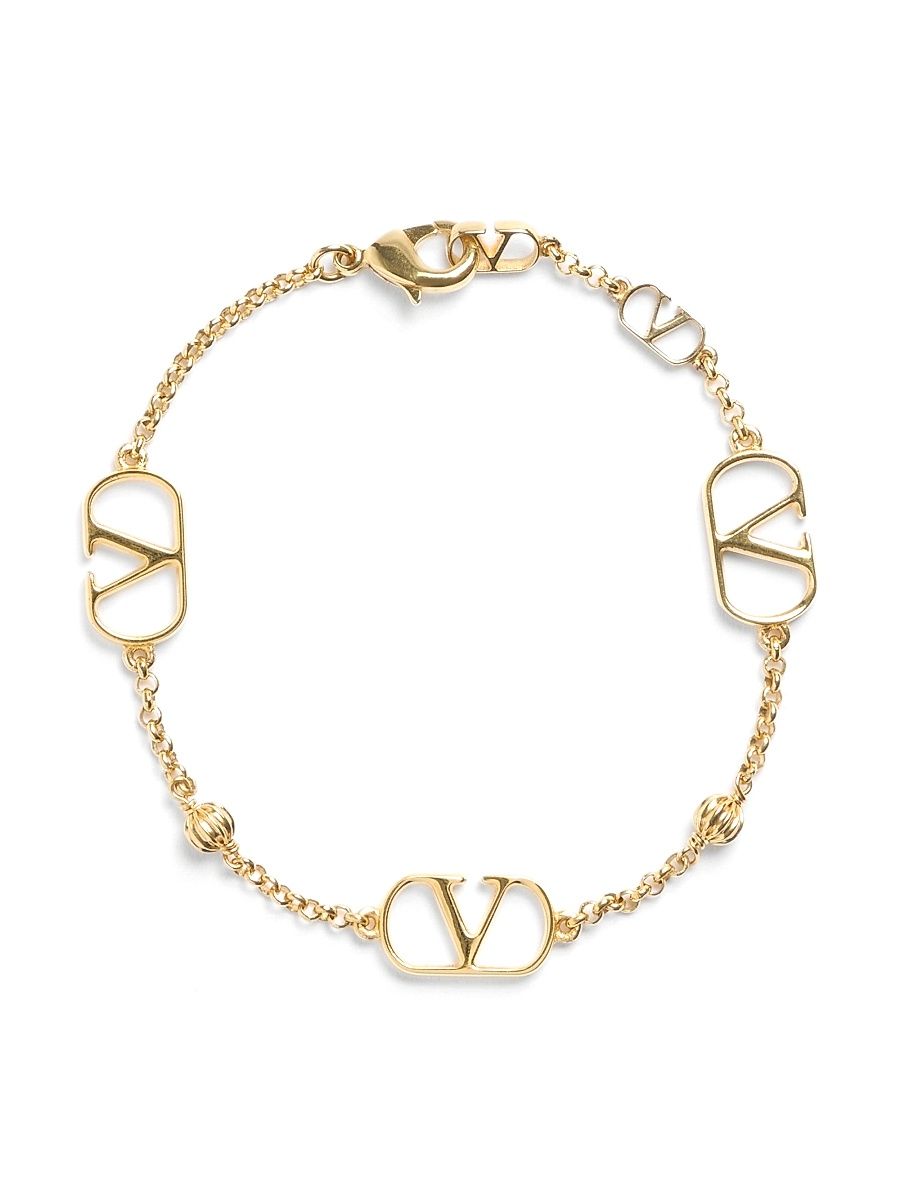 Women's VLogo Signature Metal Bracelet - Gold - Size Medium