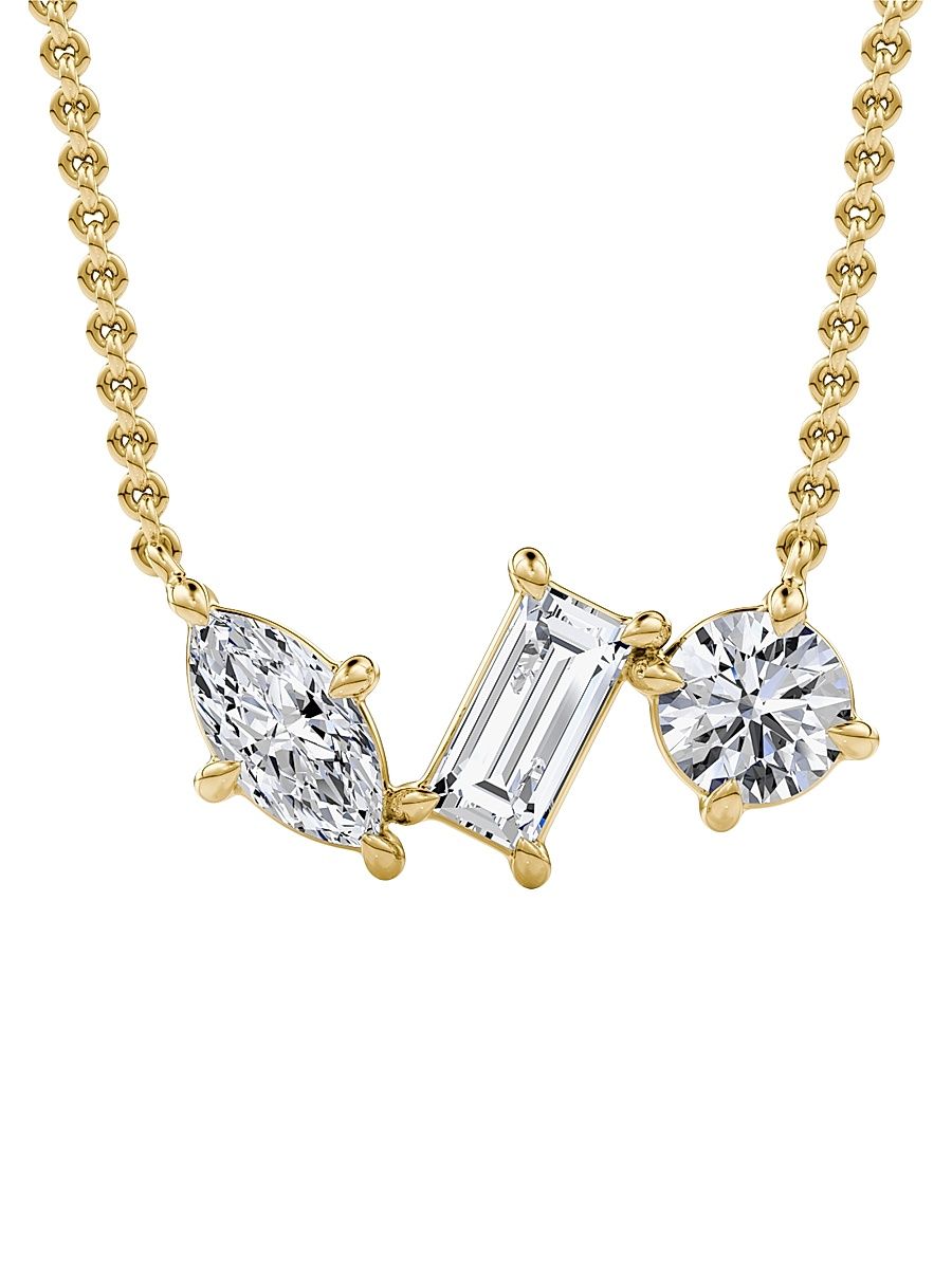 Women's Constellation Orion 14K Yellow Gold & 0.80 TCW Lab-Grown Diamond Cluster Necklace - Yellow Gold