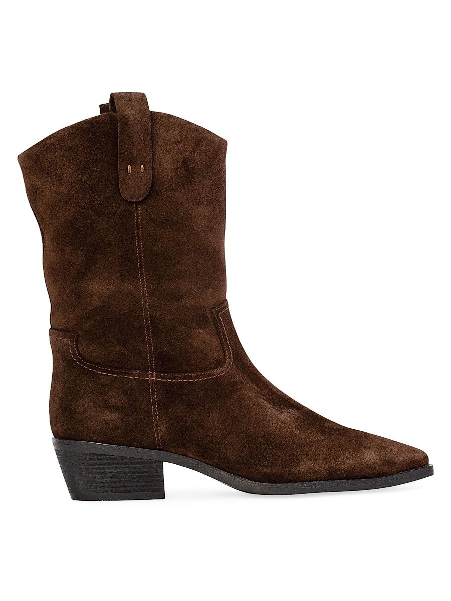Women's Casey 55MM Suede Western Boots - Dark Brown Suede - Size 11