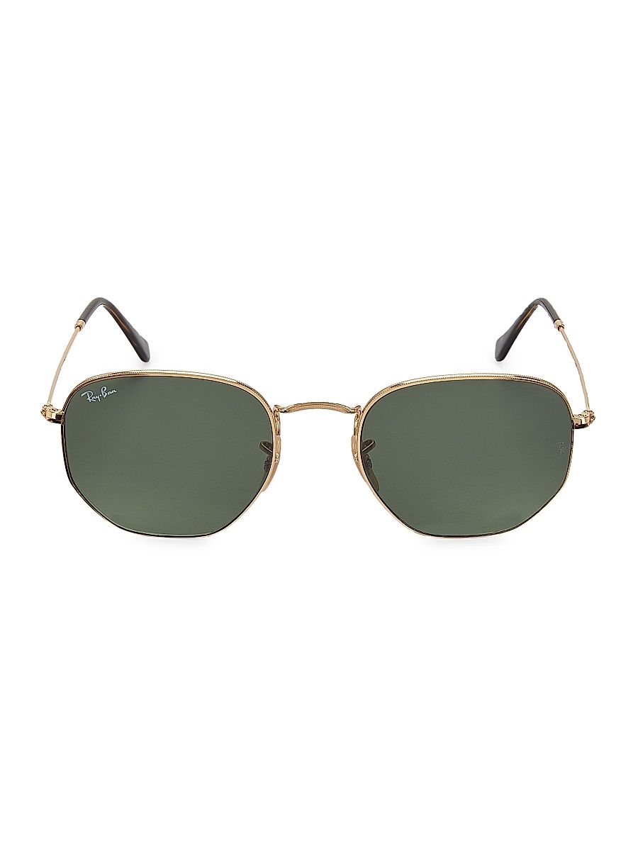 Men's RB3548N 47.5MM Round Sunglasses - Solid Gold Greenno