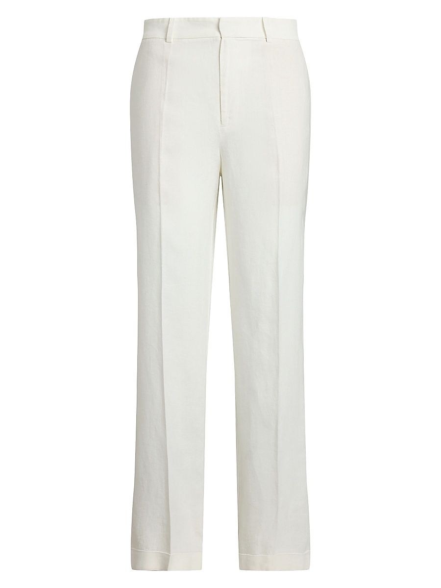 Women's Relaxed Linen Straight-Leg Pants - Nevis - Size 8