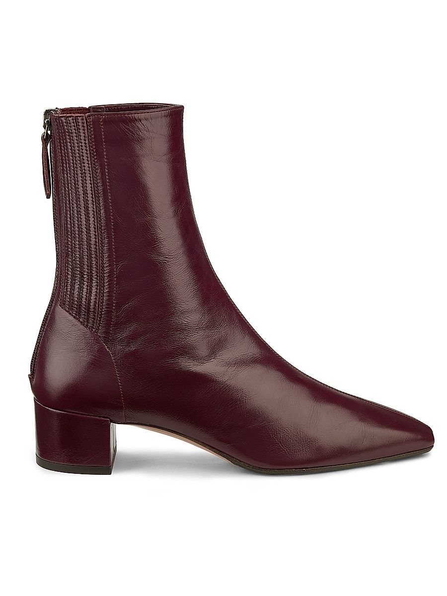 Women's Saint Honoré 35MM Leather Booties - Blackberry - Size 12