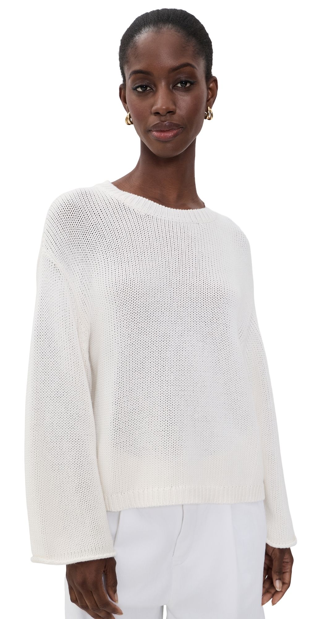 Jamie Haller The Square Crew Pullover White S