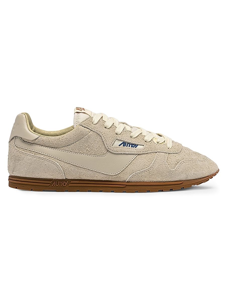 Women's Windspin Suede Low-Top Sneakers - Light Beige - Size 8