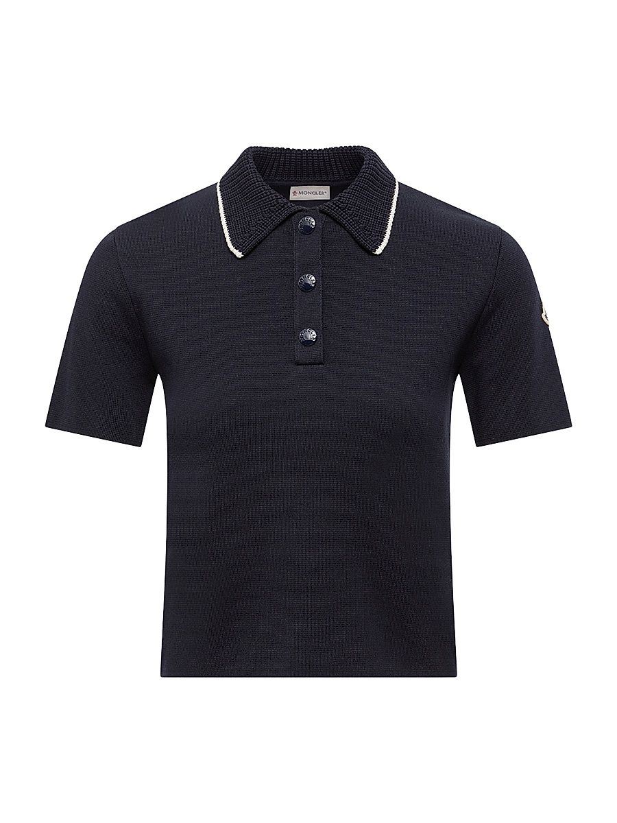 Women's Polo Shirt in Cotton - Navy Blue - Size XL