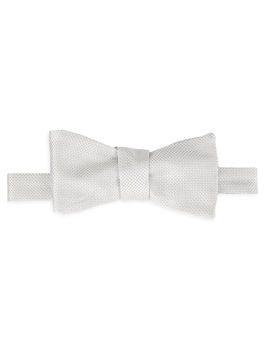 Men's COLLECTION Dotted Diamond Silk Bow Tie - Mirage Grey