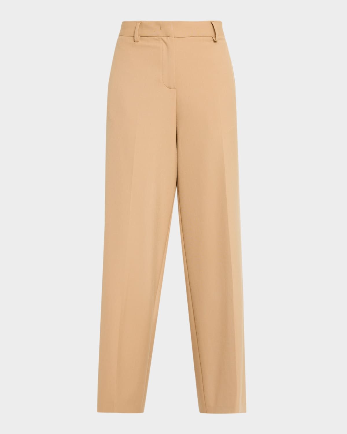 Wide-Leg Tech Wool Trousers