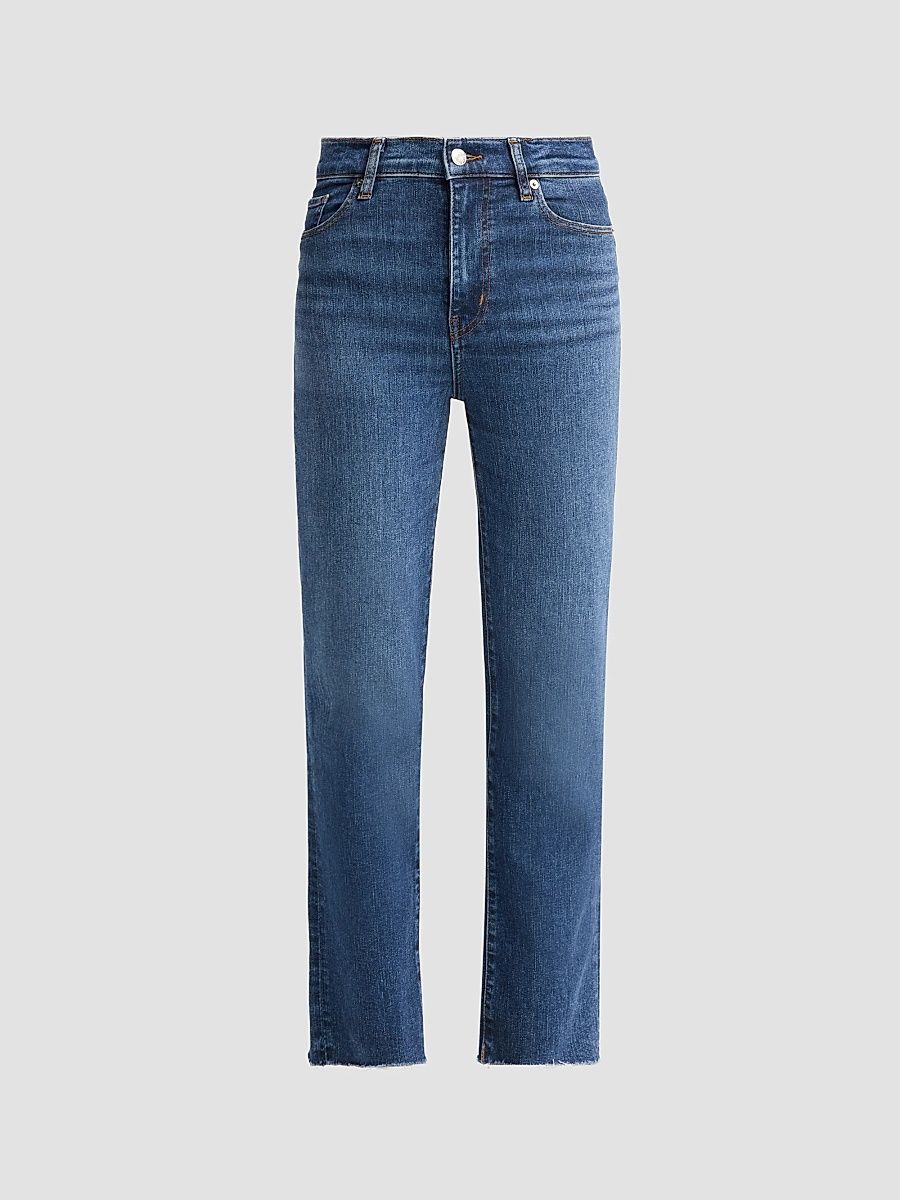 Women's Le Sleek High-Rise Straight Jeans - Showdown Raw Fray - Size 34