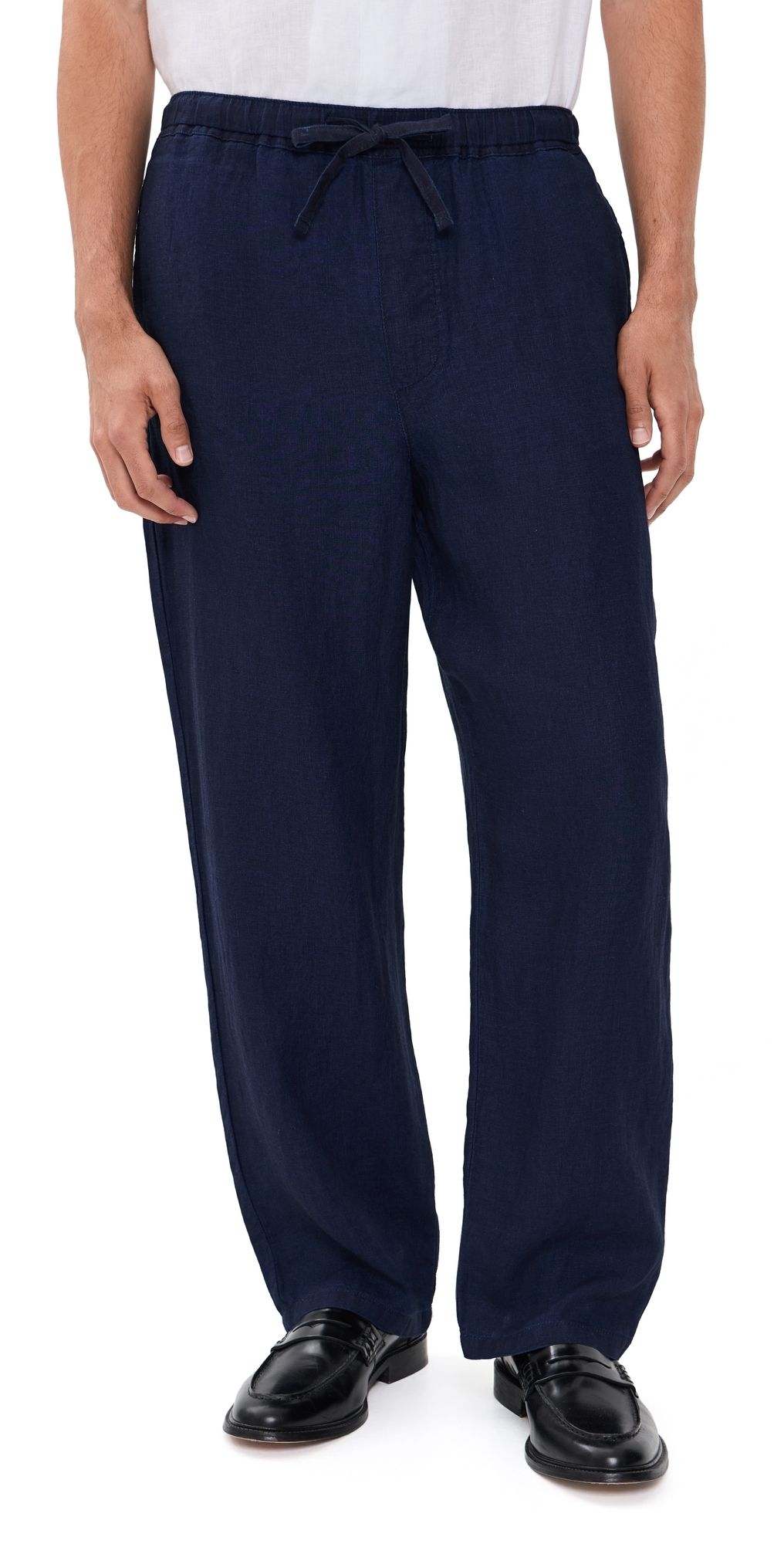FRAME Drawstring Linen Pants Rinse S