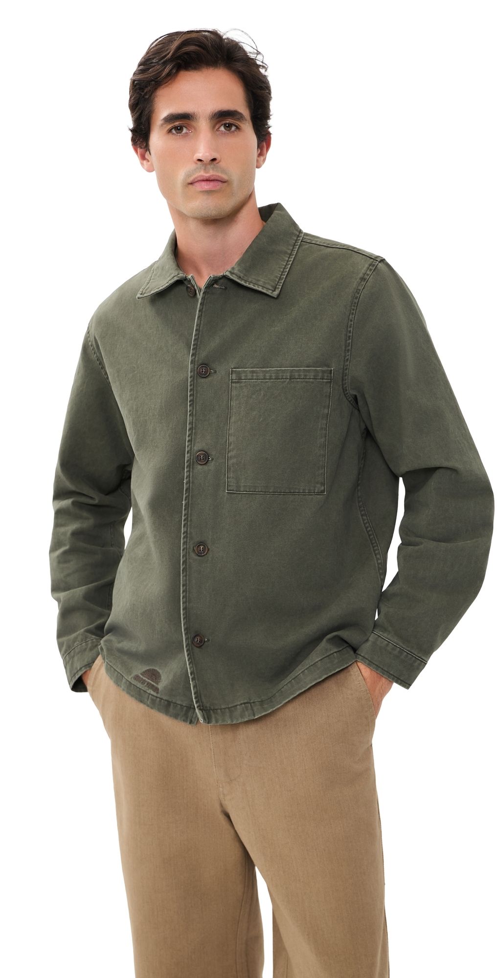 Rhythm Field Guide Shirt Stone (Olive) L