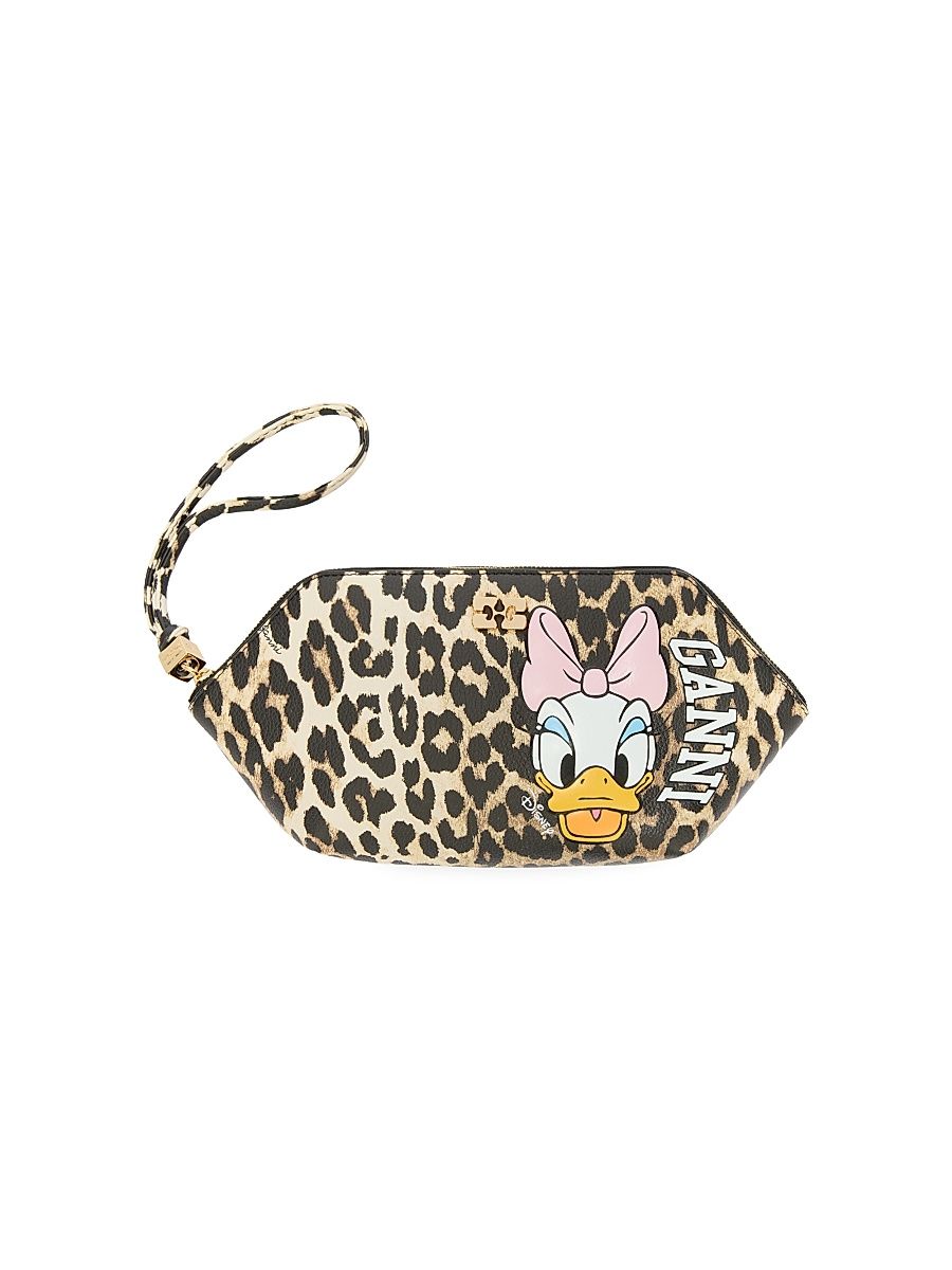Women's Ganni x Disney Bou Printed Makeup Pouch - Almond Milk