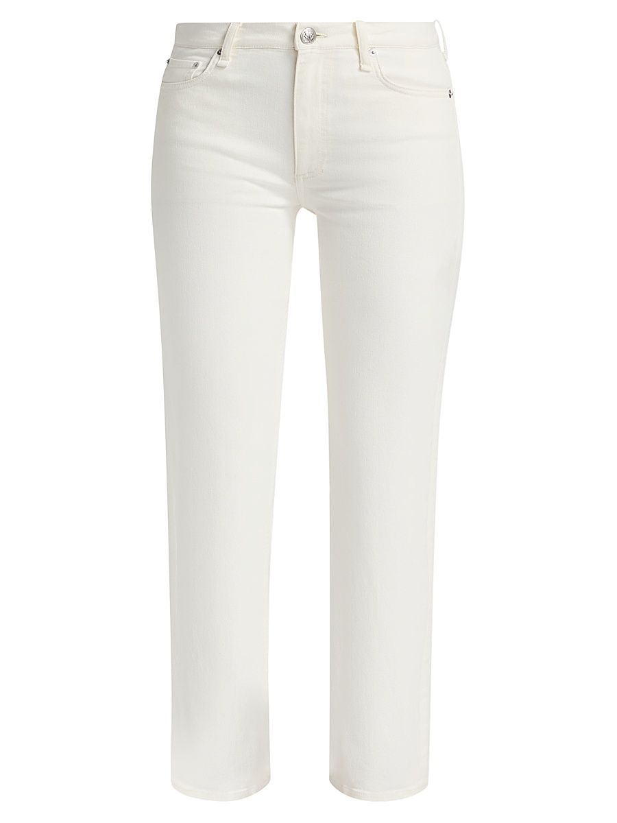 Women's Harlow Straight-Leg Ankle Jeans - White - Size 32