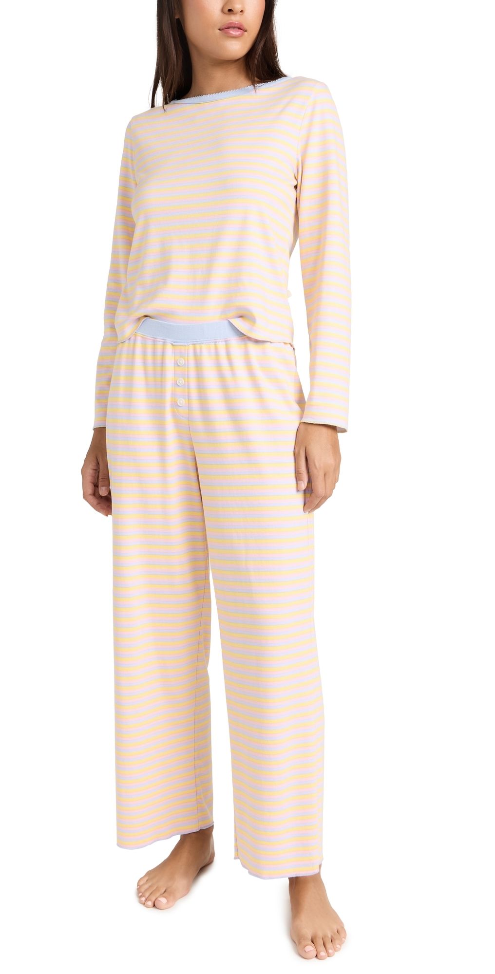 Cozyland by Morgan Lane Ellie Pajama Set Rainbow Dream XL
