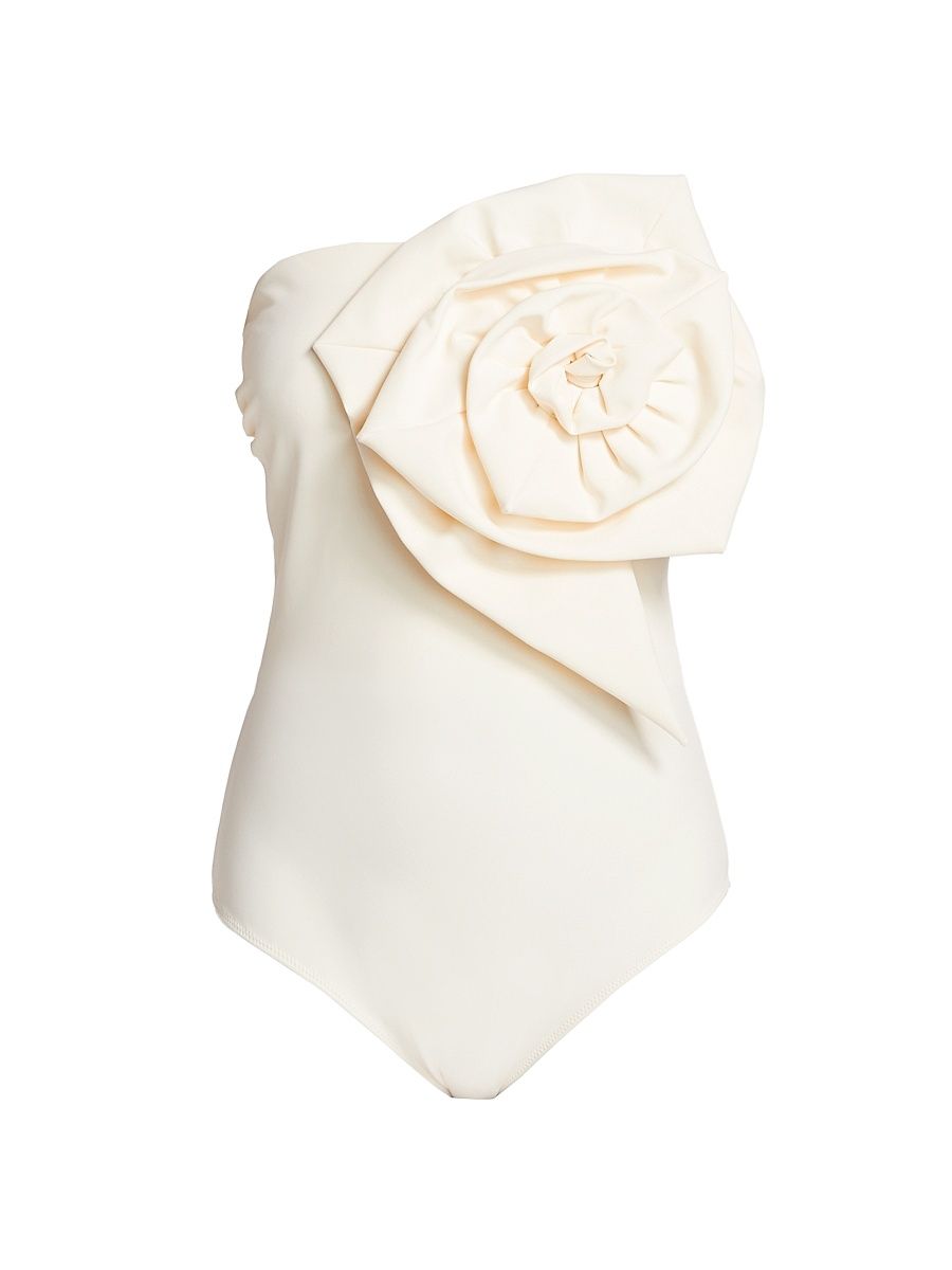 Women's Cotefta Strapless One-Piece Swimsuit - Cream - Size 8