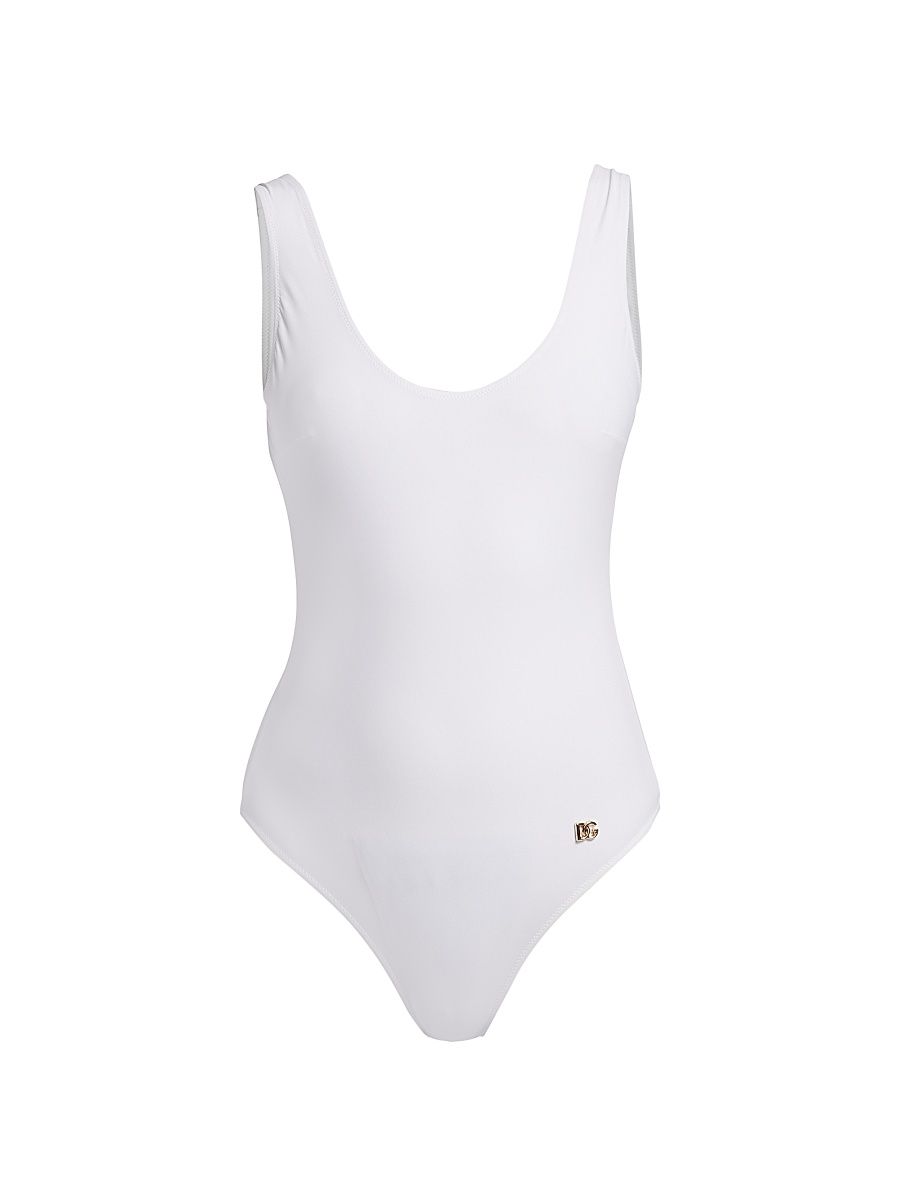 Women's Balconet One-Piece Swimsuit - White - Size Small