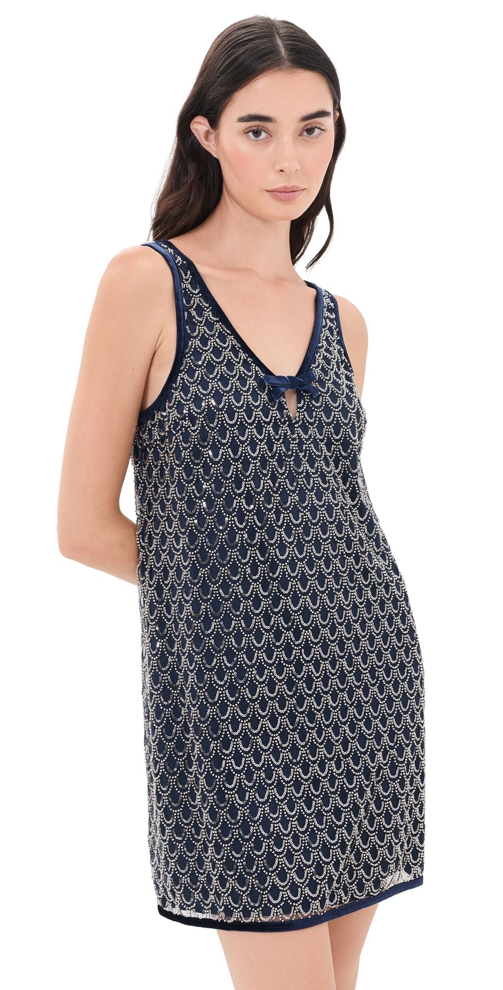 Saylor Jeanetta Dress NAVY M