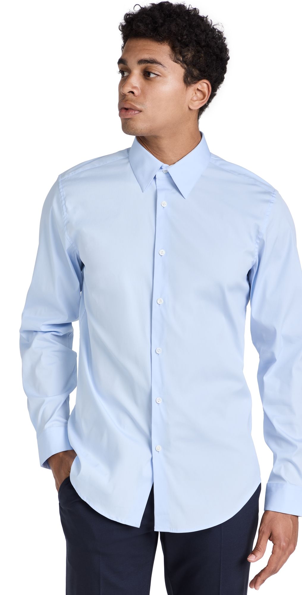 Theory Sylvain Good Cotton Shirt Olympic M