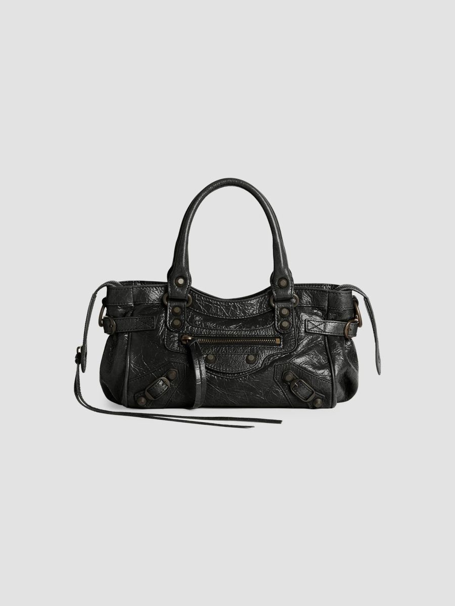 Balenciaga Women's Le City East-West Mini Top Handle Bag - Black