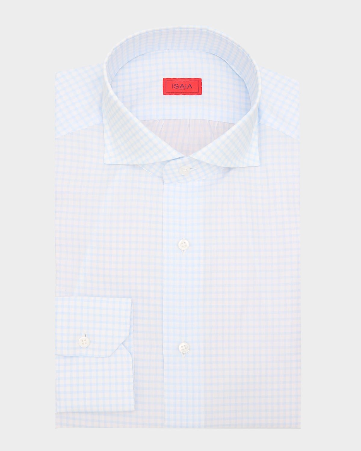 Men & apos;s Grid Check Cotton Dress Shirt