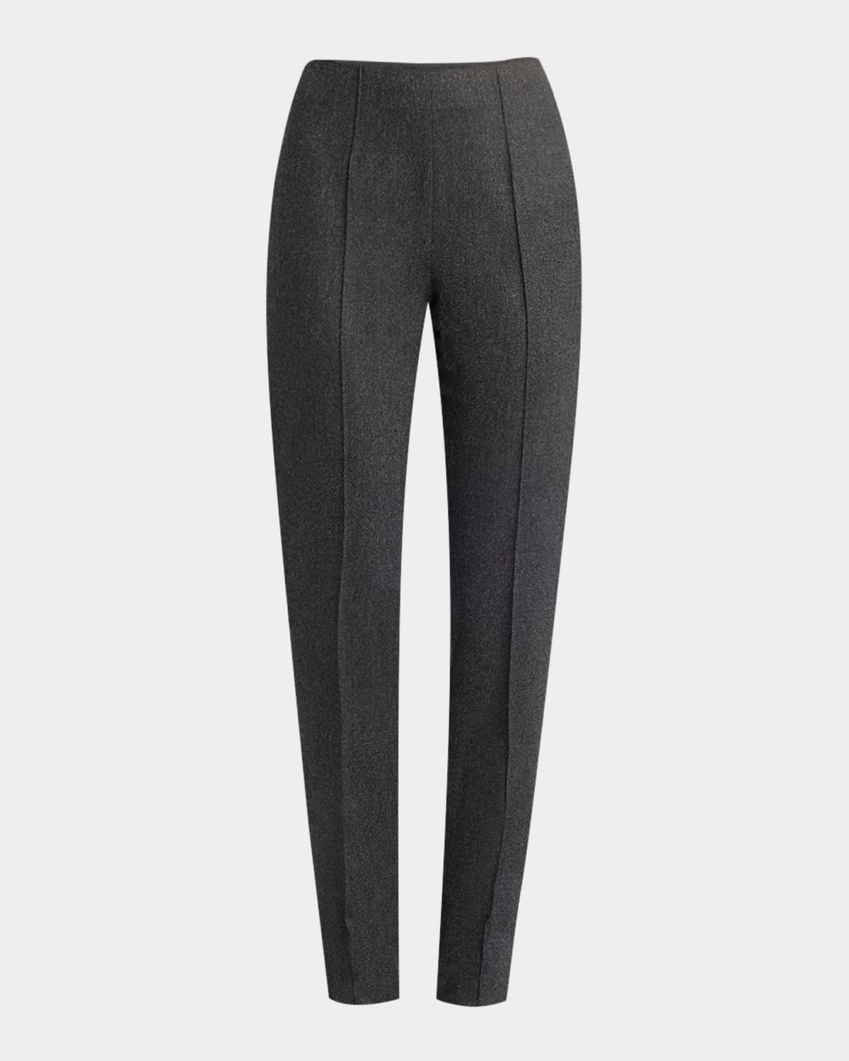 Cashmere Flannel Slim-Leg Ankle Trousers