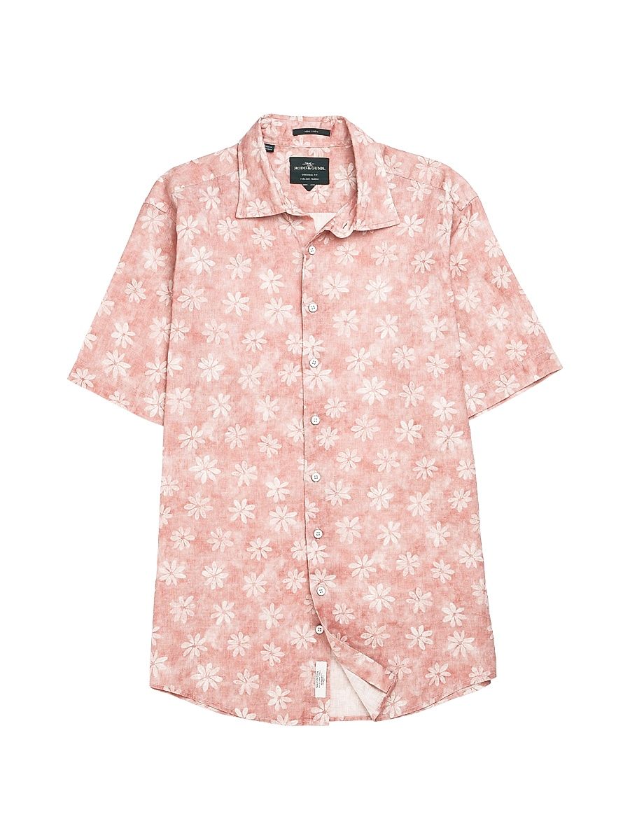 Men's Belleknowes Linen Shirt - Flamingo - Size XXL