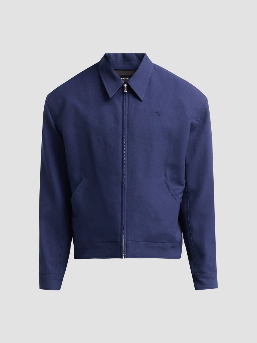 Willy Chavarria Men's Vestimenta Wool Work Jacket - Peacoat - Size 44