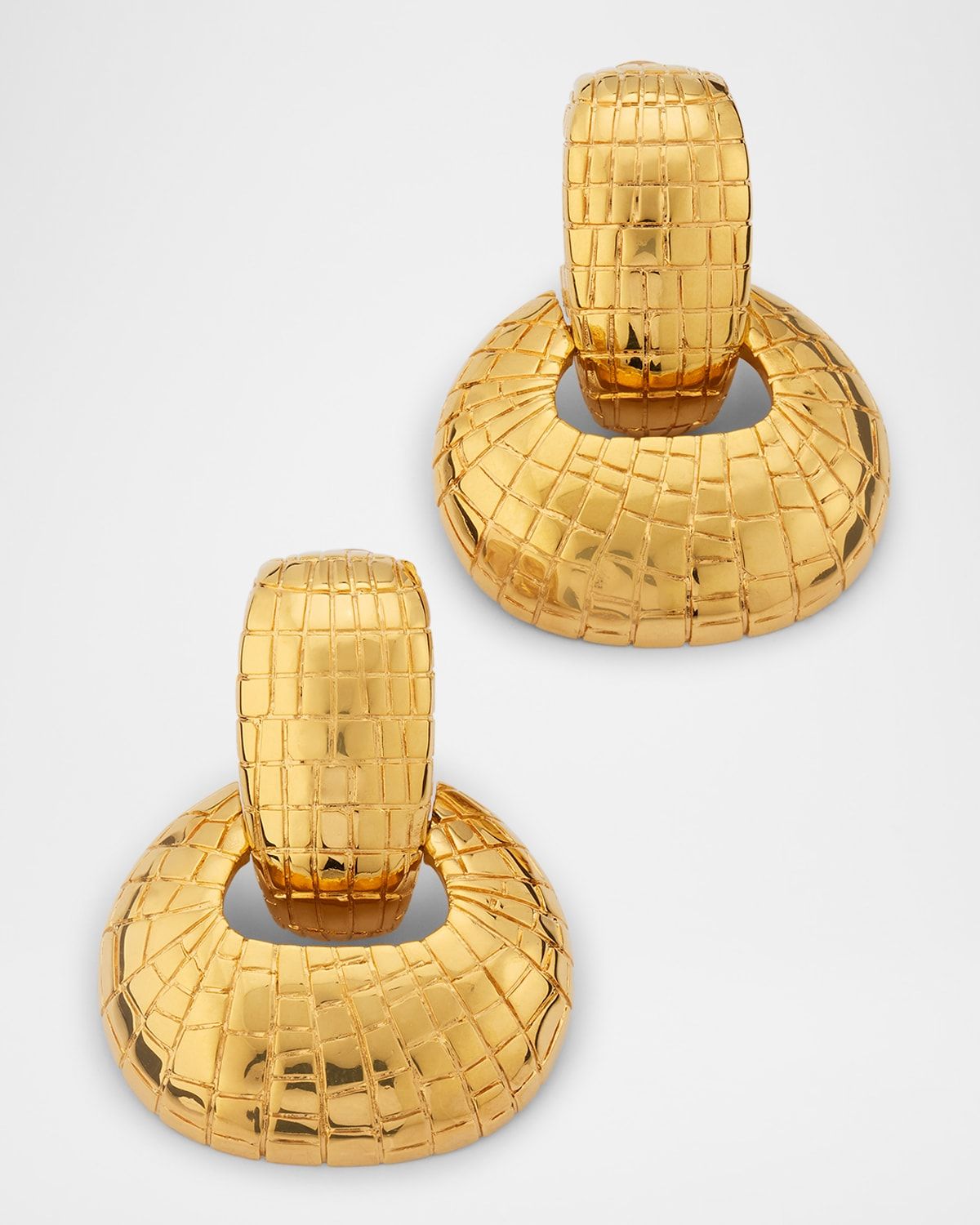 Mosaic Textured Pendant Earrings